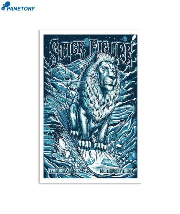 Stick Figure February 18 2024 South Lake Tahoe Stateline NV Poster