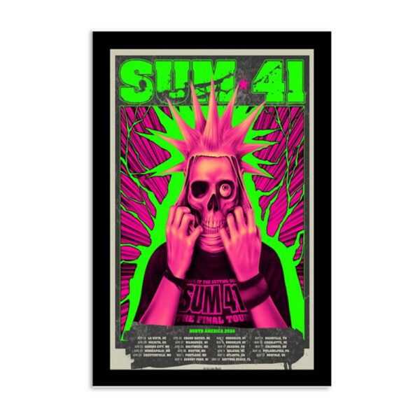 Sum 41 North America Tour 2024 Poster