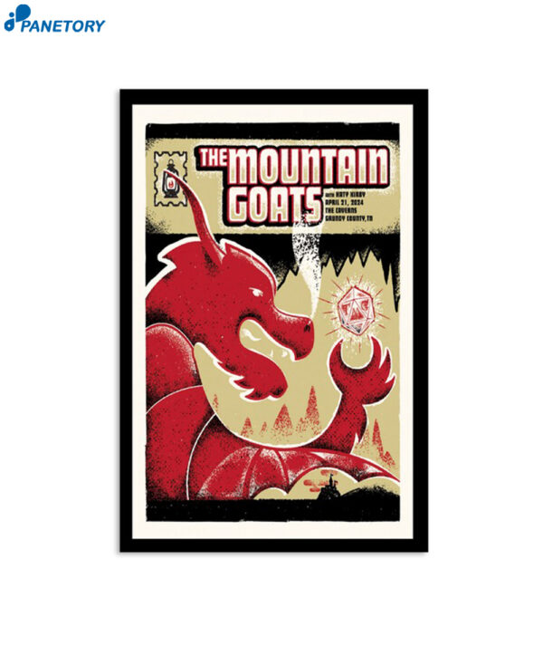 The Mountain Goats Pelham The Caverns 21 Apr 2024 Poster