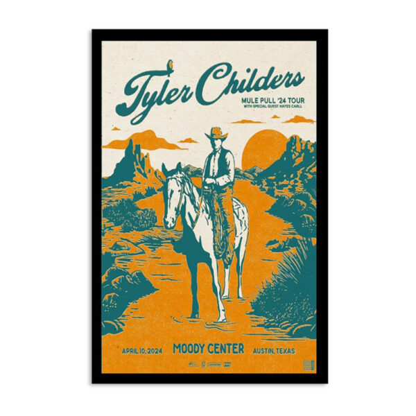 Tyler Childers Austin Moody Center 04-10-2024 Poster