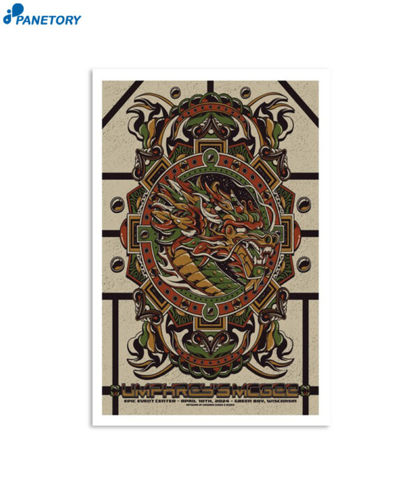 Umphrey's Mcgee Show In Green Bay Wi On April 10 2024 Poster