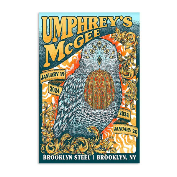 Umphrey's Mcgee In Brooklyn Ny January 19-20 2024 Event Poster