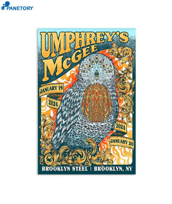 Umphrey's Mcgee In Brooklyn Ny January 19-20 2024 Event Poster