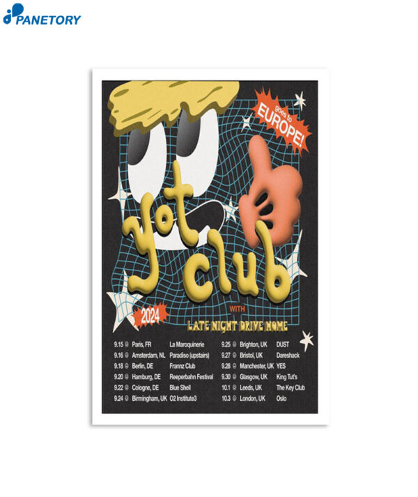 Yot Club Europe Tour 2024 Poster