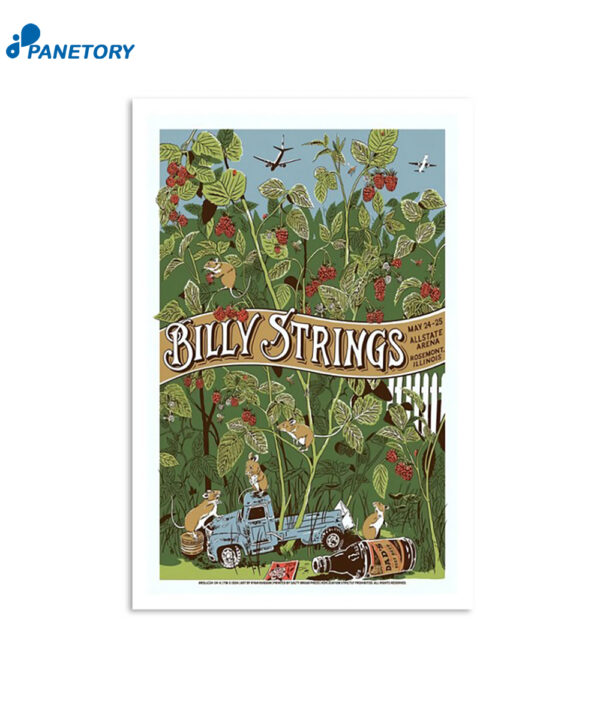 Billy Strings Allstate Arena Rosemont Il May 24-25 2024 Poster