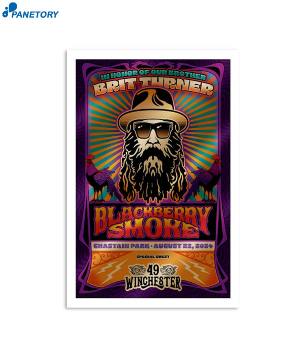 Blackberry Smoke Aug 23 2024 Cadence Bank Amphitheatre Atlanta Ga Poster