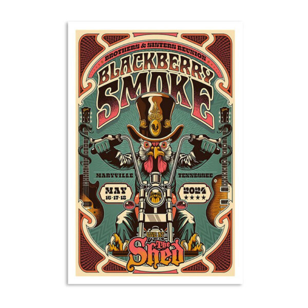 Blackberry Smoke May 16-18 2024 The Shed Maryville Tn Poster