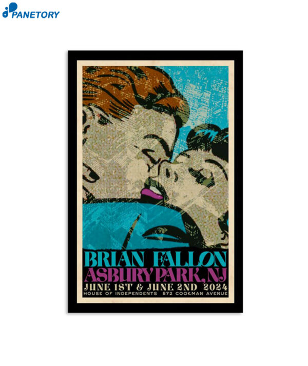 Brian Fallon House Of Independents Asbury Park Nj June 1-2 2024 Poster