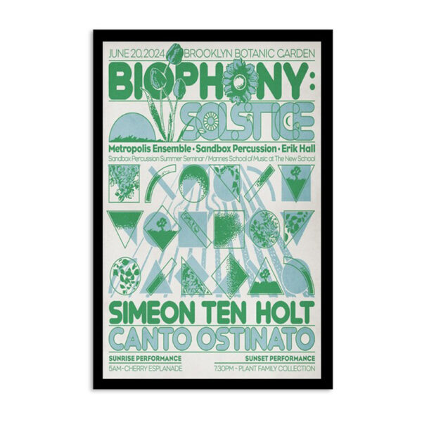 Brooklyn Botanic Garden Biophony Solstice June 20 2024 Poster
