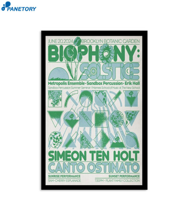 Brooklyn Botanic Garden Biophony Solstice June 20 2024 Poster
