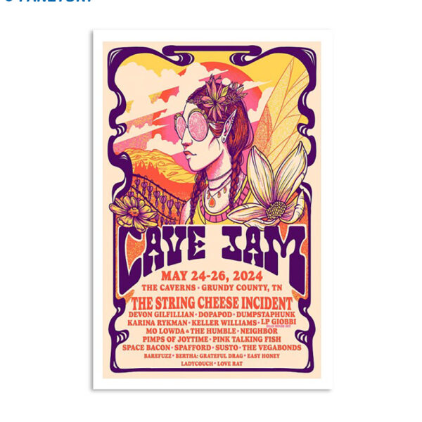 Cave Jam At The Caverns Amphitheater In Pelham Tn On May 24-26 2024 Poster