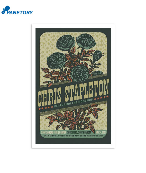 Chris Stapleton Tour 2024 Sioux Falls Sd Poster