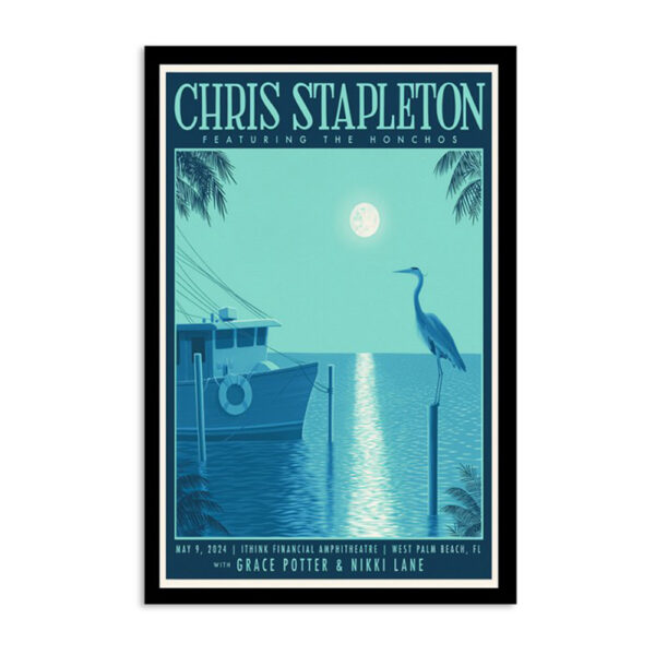 Chris Stapleton West Palm Beach May 9 2024 Tour Poster