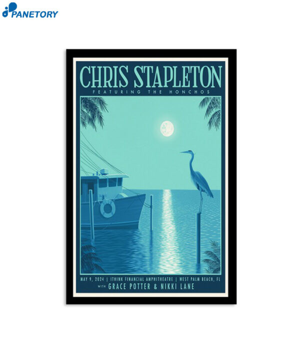 Chris Stapleton West Palm Beach May 9 2024 Tour Poster