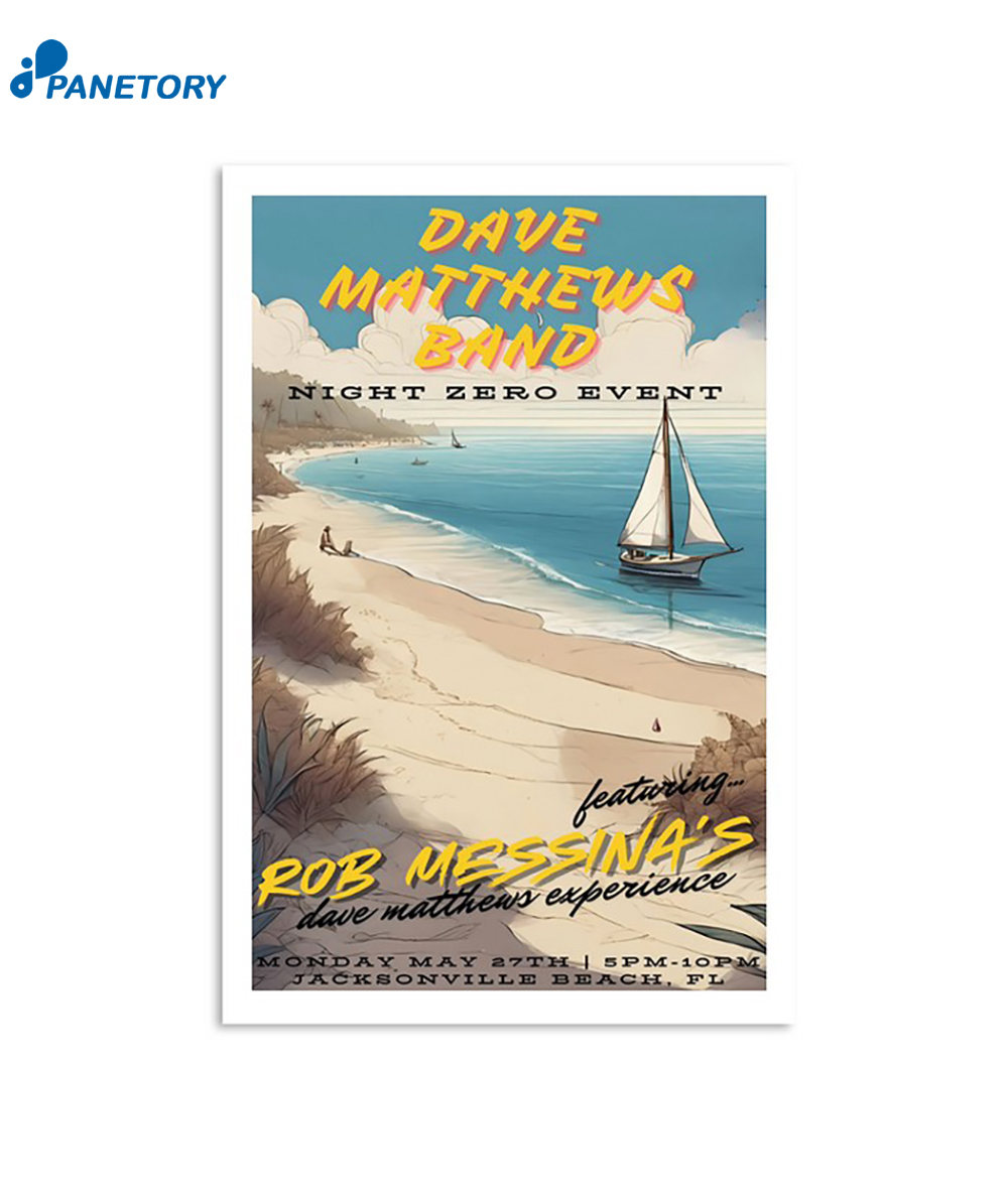 Dave Matthew Band Jacksonville Beach Fl May 27 2024 Poster 2 Dave Matthew Band Jacksonville Beach Fl May 27 2024 Poster