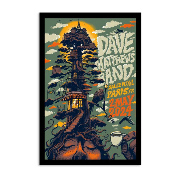 Dave Matthews Band May 2 2024 Paris France Poster