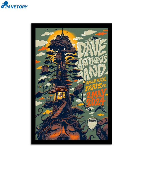 Dave Matthews Band May 2 2024 Paris France Poster