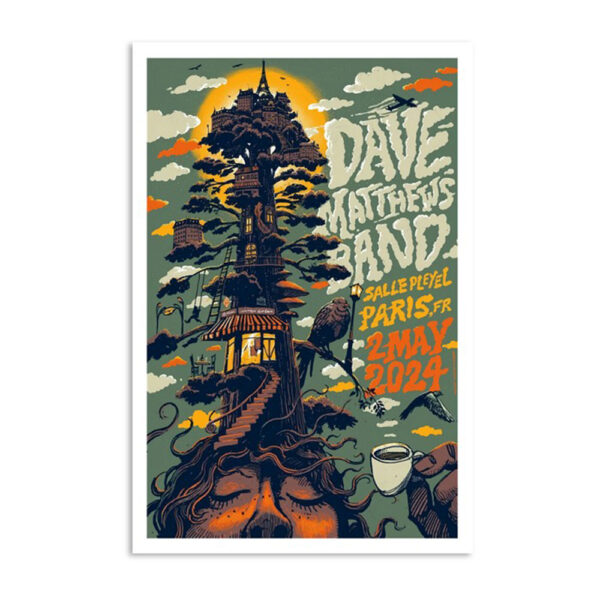 Dave Matthews Band Salle Pleyel Paris Fr May 2 2024 Poster