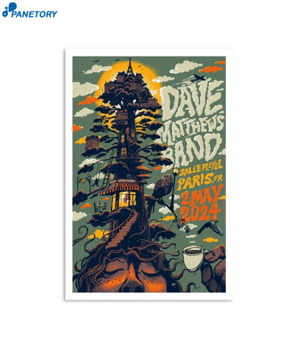 Dave Matthews Band Salle Pleyel Paris Fr May 2 2024 Poster