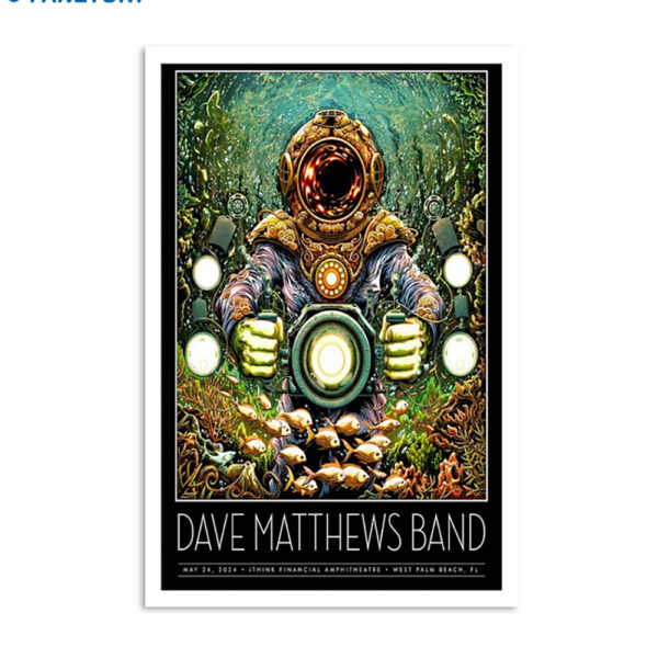 Dave Matthews Band Ithink Financial Amphitheatre West Palm Beach FL May 24 2024 Poster