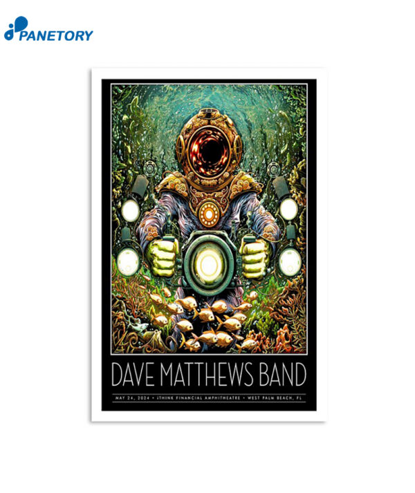 Dave Matthews Band Ithink Financial Amphitheatre West Palm Beach FL May 24 2024 Poster