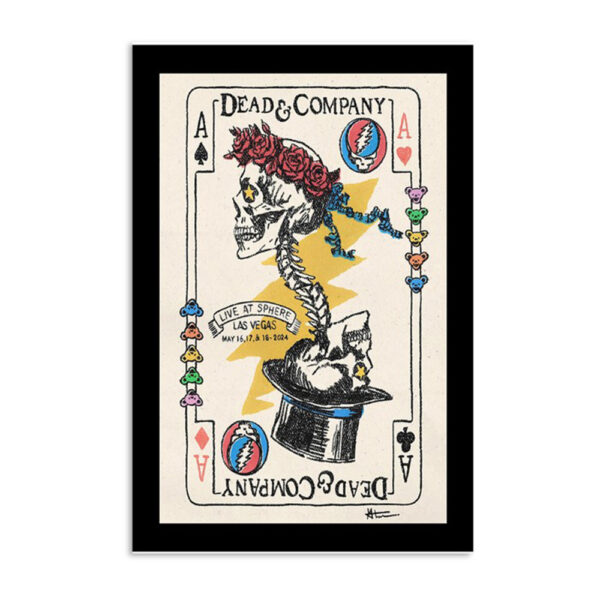 Dead And Company May 16-18 2024 Las Vegas Nv Poster