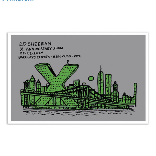 Ed Sheeran Event In Brooklyn Ny On May 22 2024 Poster