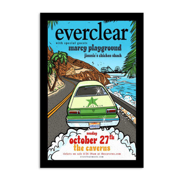 Everclear Marcy Playground The Caverns Pelham Tn Oct 27 2024 Poster