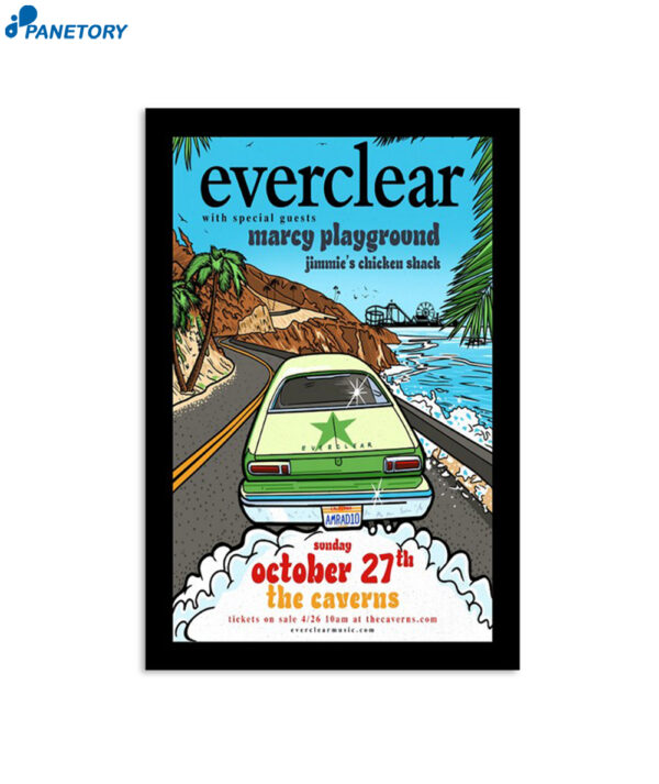 Everclear Marcy Playground The Caverns Pelham Tn Oct 27 2024 Poster