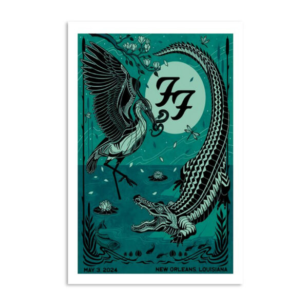 Foo Fighters Tour In New Orleans La May 3 2024 Poster