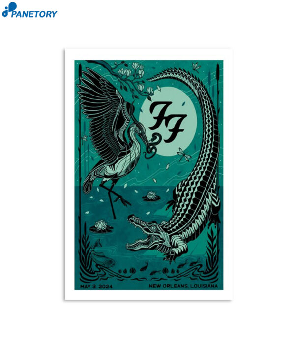 Foo Fighters Tour In New Orleans La May 3 2024 Poster