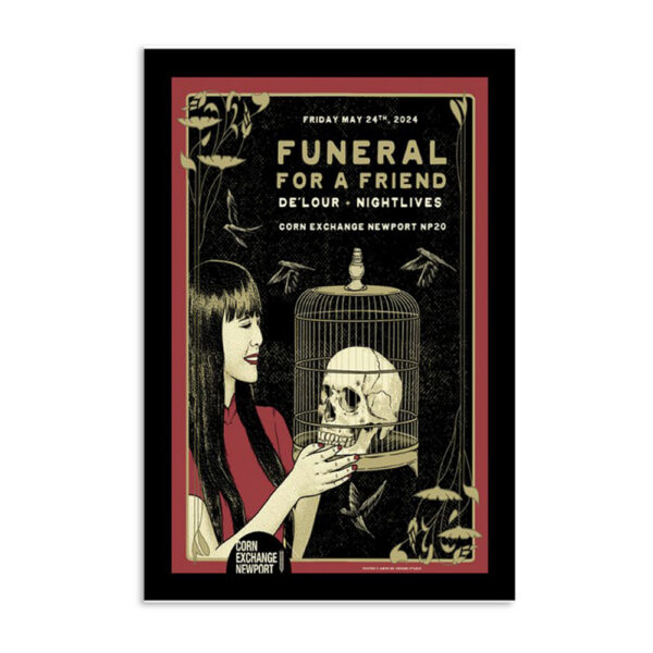 Funeral For A Friend Corn Exchange Newport Uk May 2024 Poster