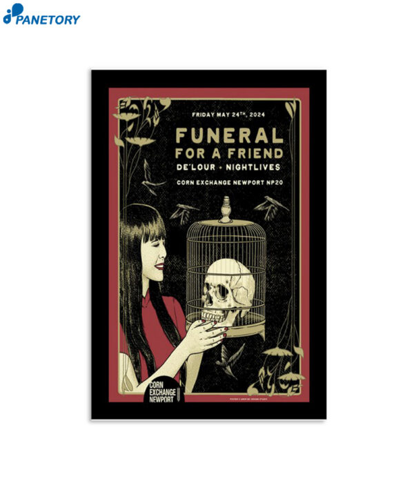 Funeral For A Friend Corn Exchange Newport Uk May 2024 Poster