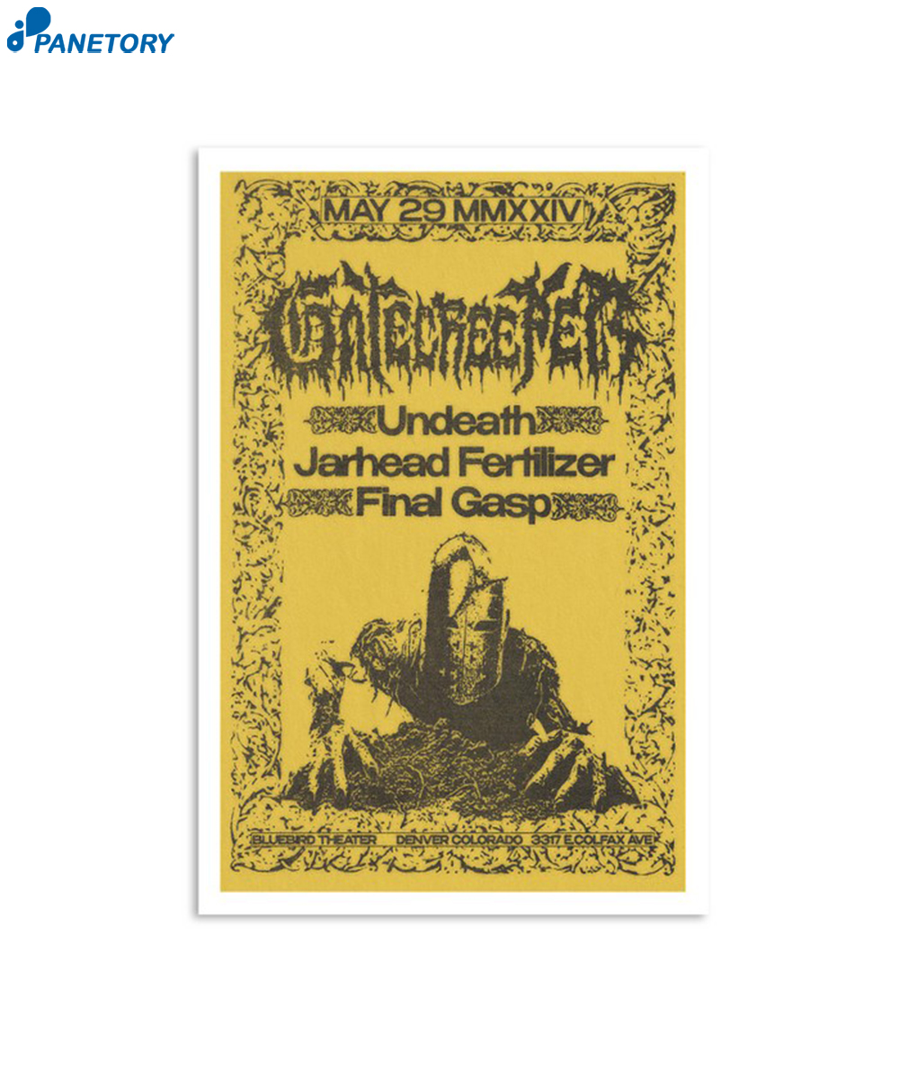 Gatecreeper Bluebird Theater Denver Co May 29 2024 Poster 2024