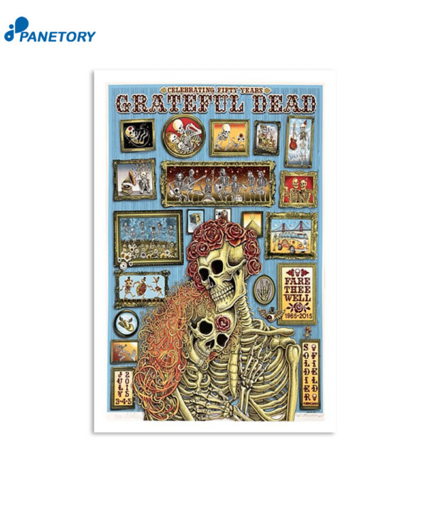 Grateful Dead Fare Thee Well Celebrating 50 Anniversary Poster