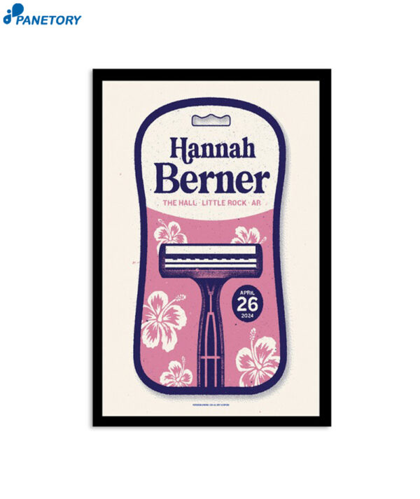 Hannah Berner The Hall Little Rock Ar 4.26.24 Poster