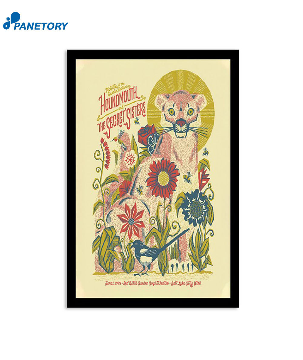 Houndmouth And The Secret Sisters Red Butte Garden Amphitheatre Salt Lake City UT Jun 1 2024 Poster 2 Houndmouth And The Secret Sisters Red Butte Garden Amphitheatre Salt Lake City Ut Jun 1 2024 Poster
