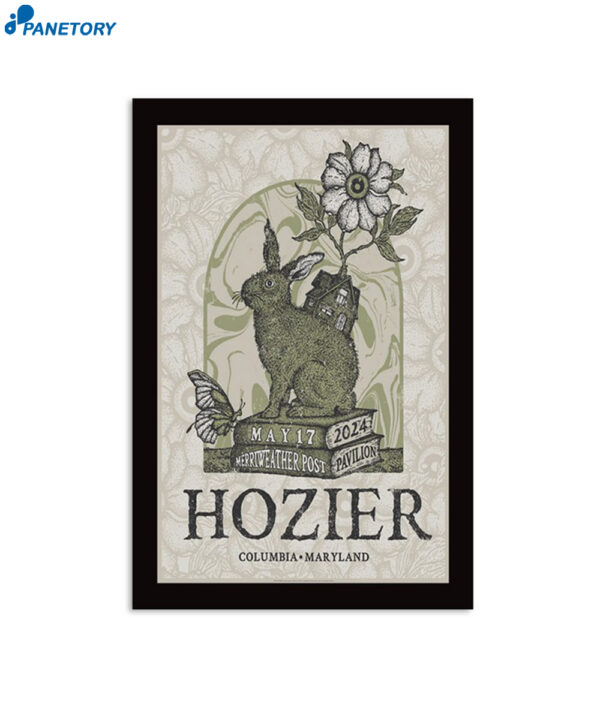 Hozier Merriweather Post Pavilion Columbia Md May 17 2024 Poster