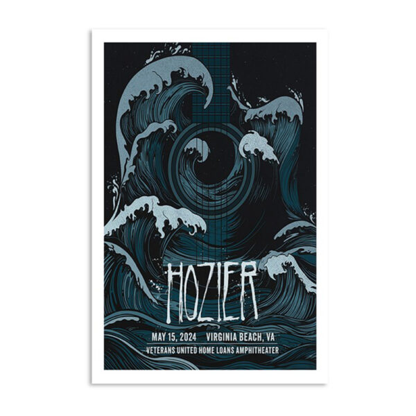 Hozier Show At Veterans United Virginia Beach Va On May 15 2024 Poster