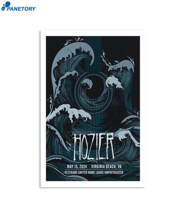 Hozier Show At Veterans United Virginia Beach Va On May 15 2024 Poster