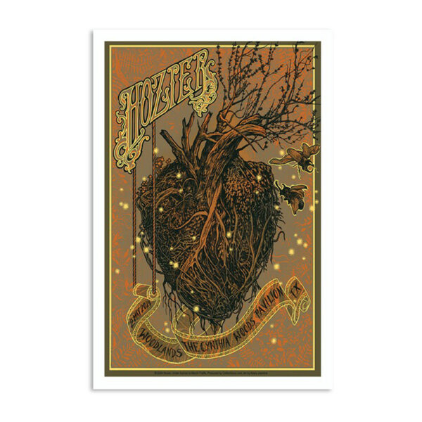 Hozier Woodlands Tx May 2rd 2024 Poster