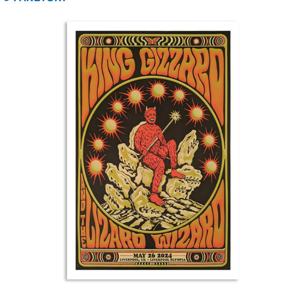 King Gizzard And The Lizard Wizard Liverpool Olympia Liverpool UK May 26 2024 Poster