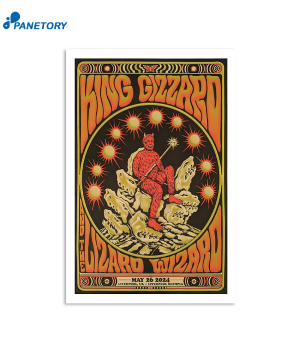 King Gizzard And The Lizard Wizard Liverpool Olympia Liverpool UK May 26 2024 Poster