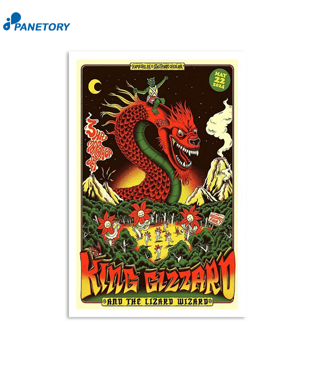 King Gizzard May 22 2024 Stadtpark Open Air Hamburg DE Poster 2 King Gizzard May 22 2024 Stadtpark Open Air Hamburg De Poster