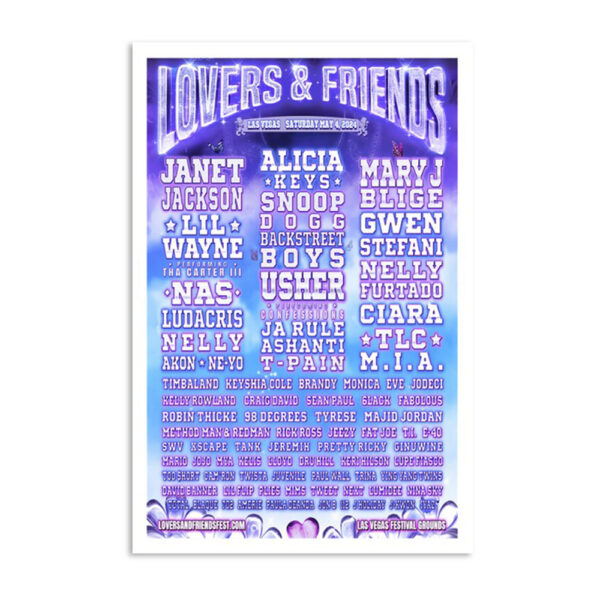 Lovers & Friends Las Vegas Poster Las Vegas Festival Grounds May 4 2024 Poster