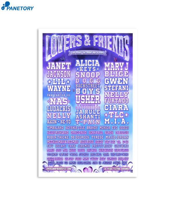 Lovers &Amp; Friends Las Vegas Poster Las Vegas Festival Grounds May 4 2024 Poster