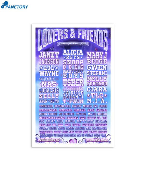 Lovers & Friends Las Vegas Poster Las Vegas Festival Grounds May 4 2024 Poster