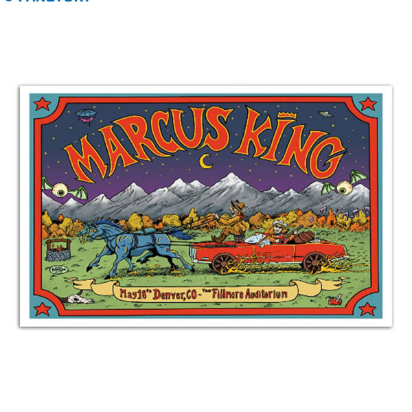Marcus King Denver Poster The Fillmore Amphitheatre May 18 2024 Poster