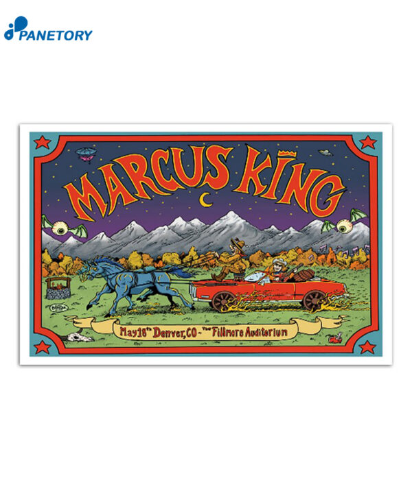 Marcus King Denver Poster The Fillmore Amphitheatre May 18 2024 Poster