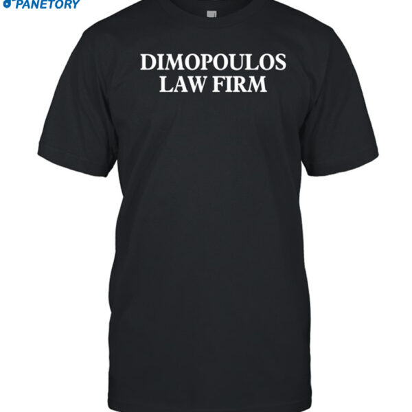 Mike Tyson Wering Dimopoulos Law Firm Shirt